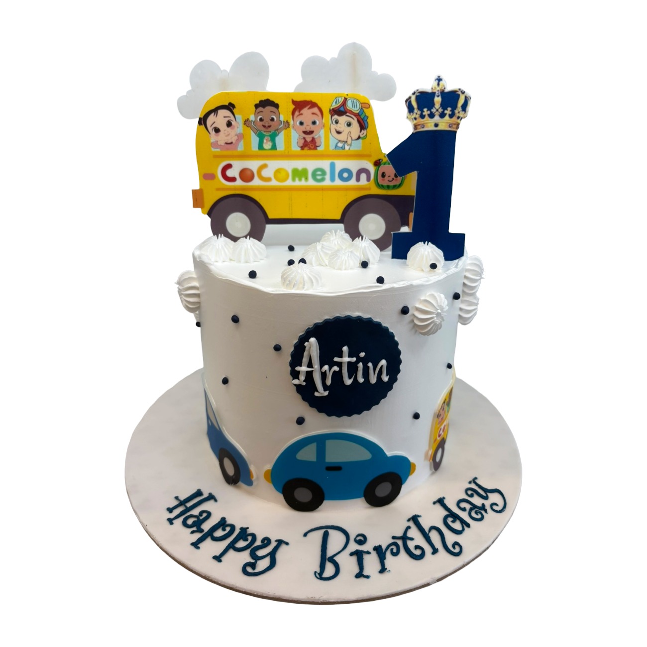 Cocomelon Yellow School Bus Cake