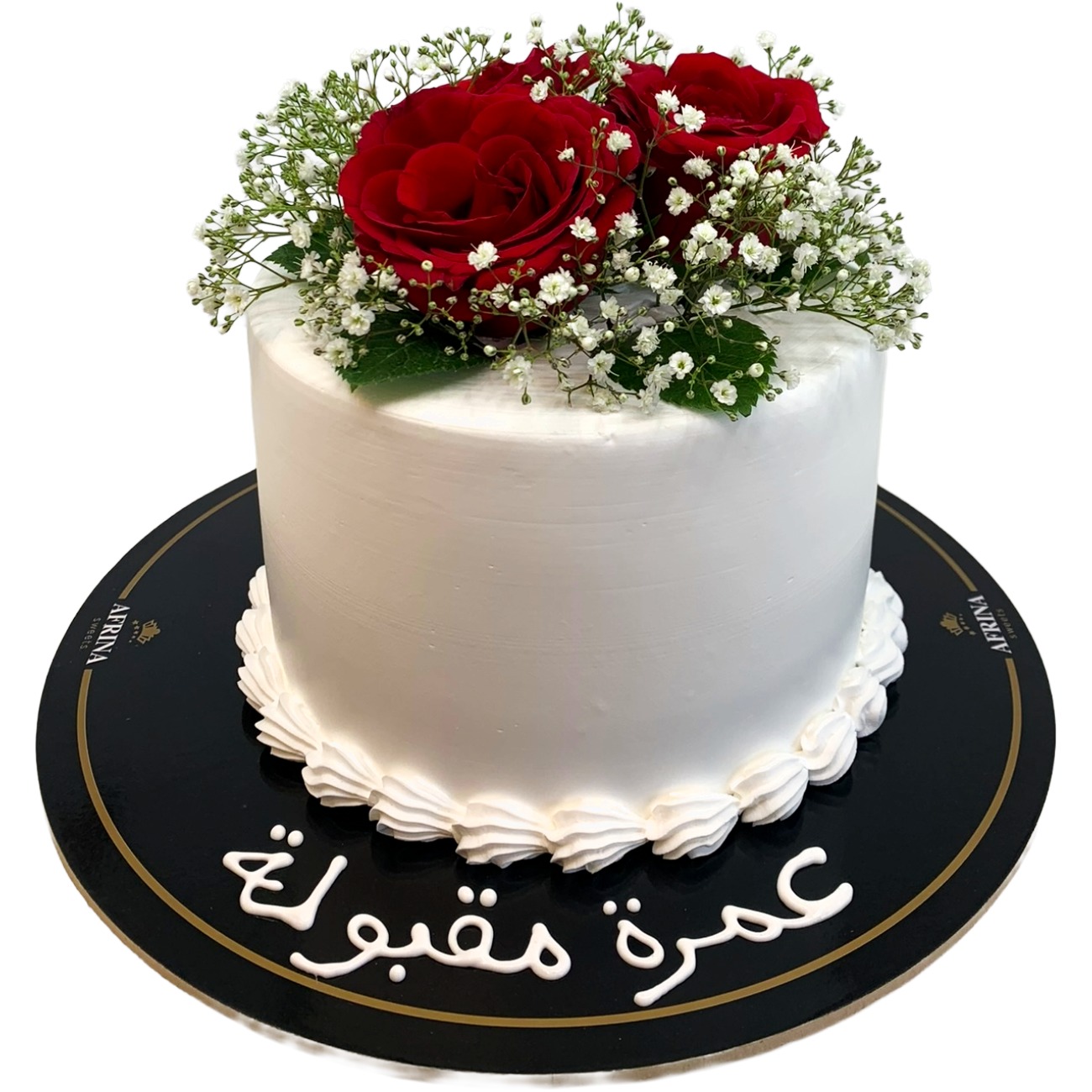 Crimson Roses Celebration Cake