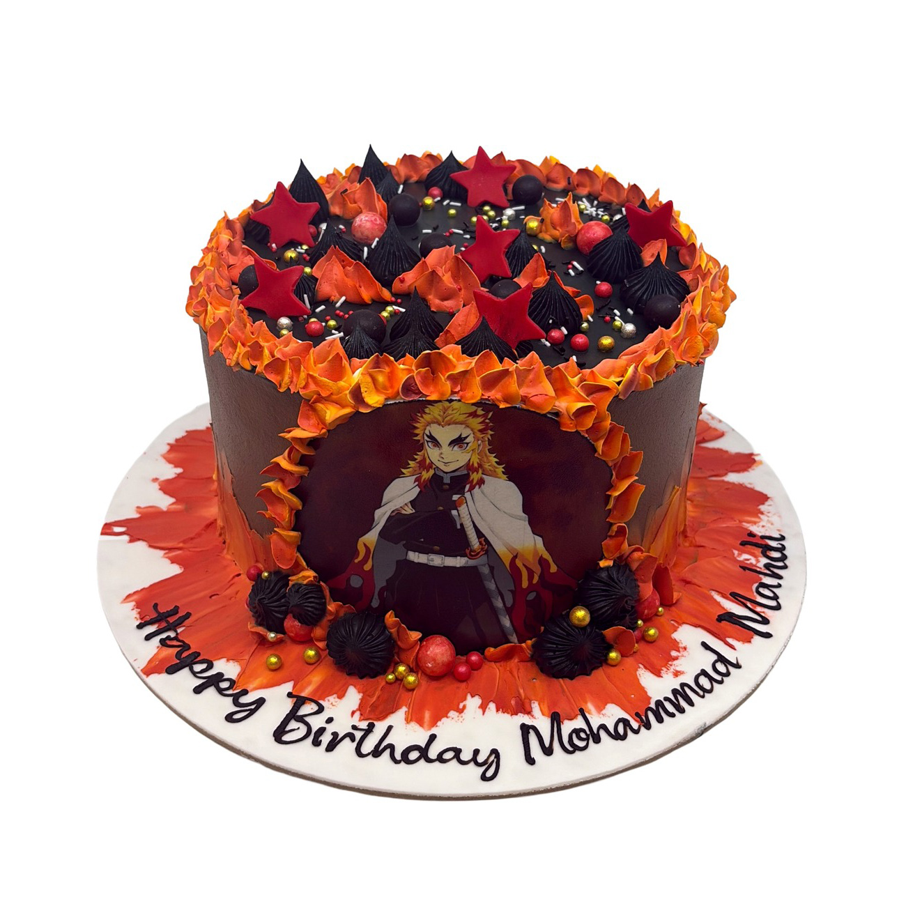 Demon Slayer Flame Hashira Cake
