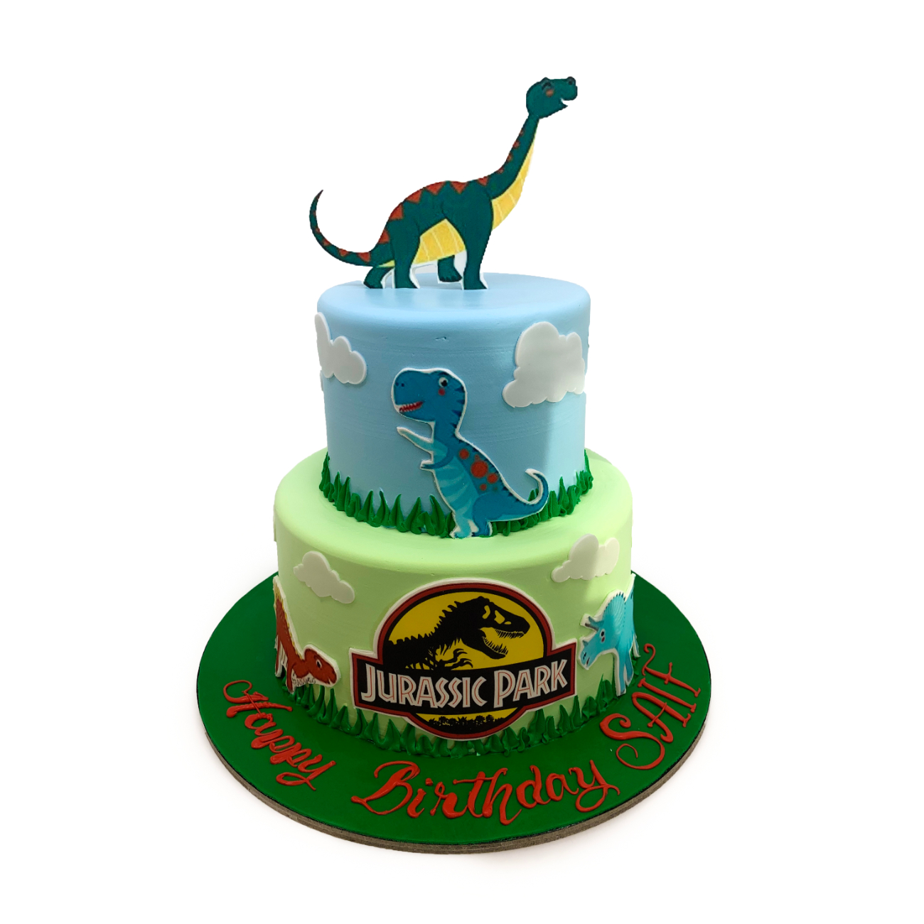 Epic Jurassic Park 3D Dinosaur Two-Tier Cake