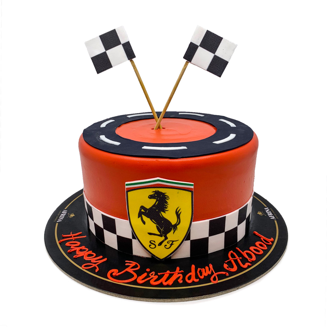 Ferrari Theme Formula 1 Racing Cake