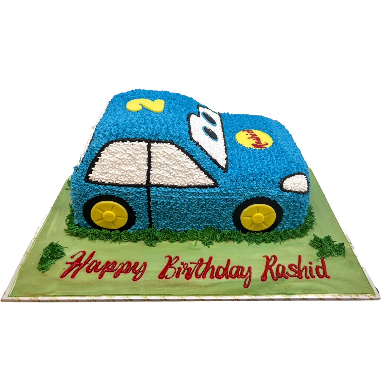 Lightning McQueen Blue Race Car Cake