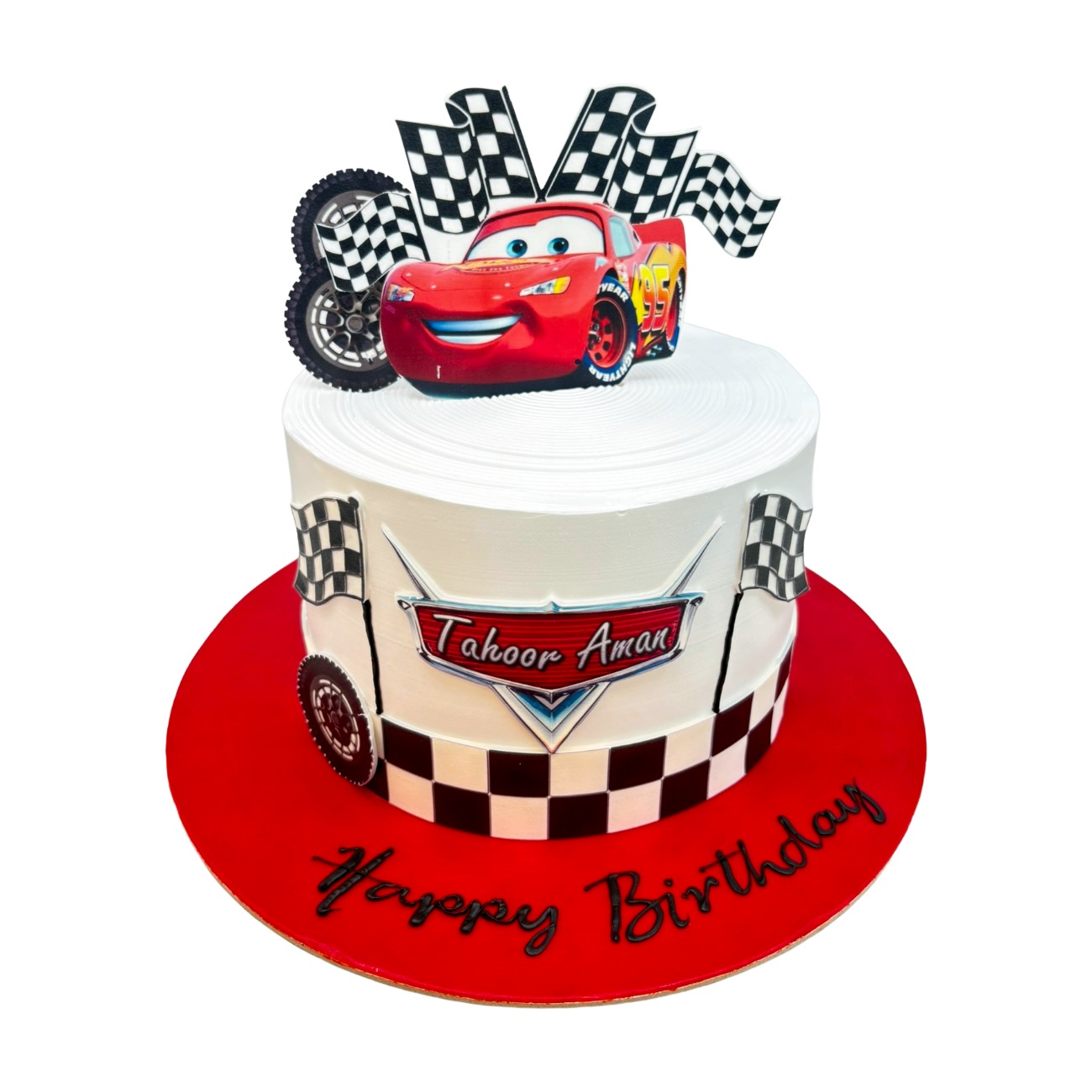 Lightning McQueen Car Racing Cake