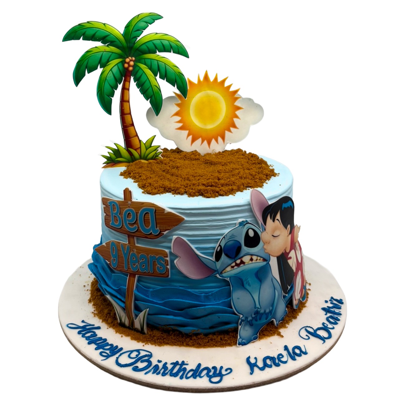 Lilo & Stitch Tropical Island Beach Cake