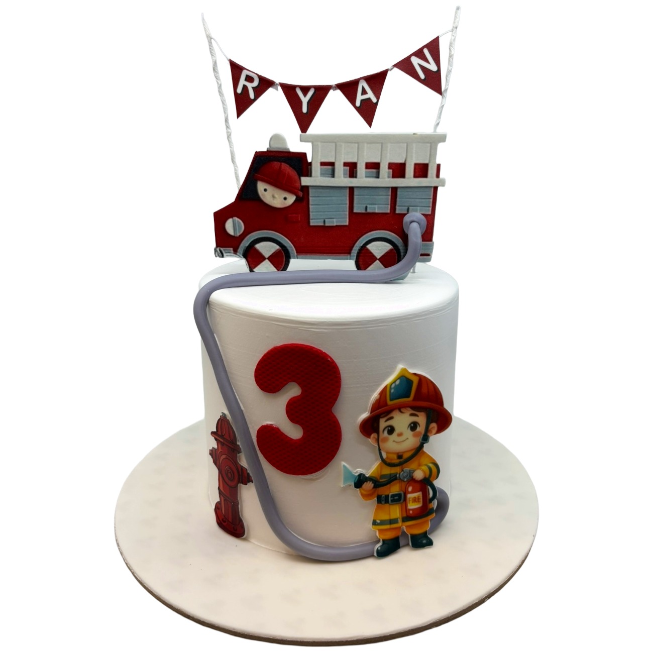 Little Firefighter & Engine Rescue Birthday Cake