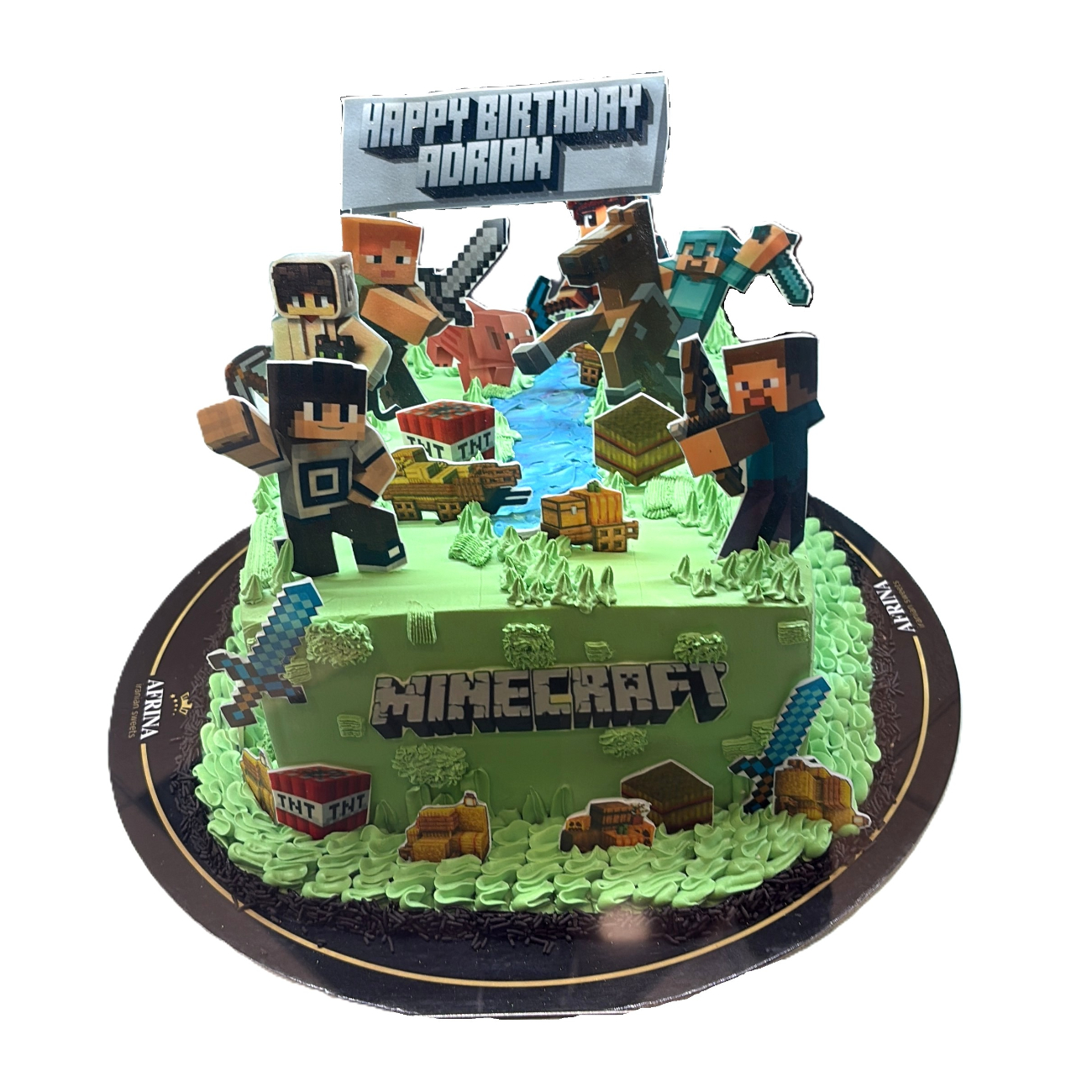 Minecraft Block World Cake