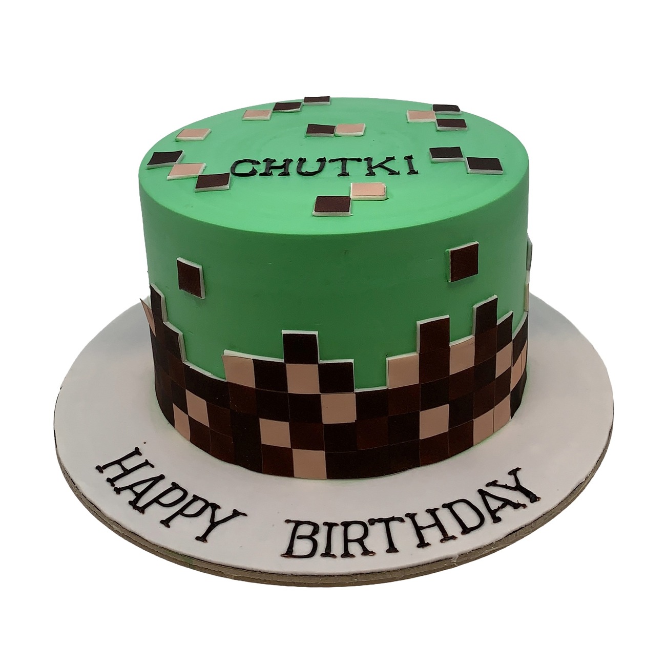 Minecraft Pixel World Cake