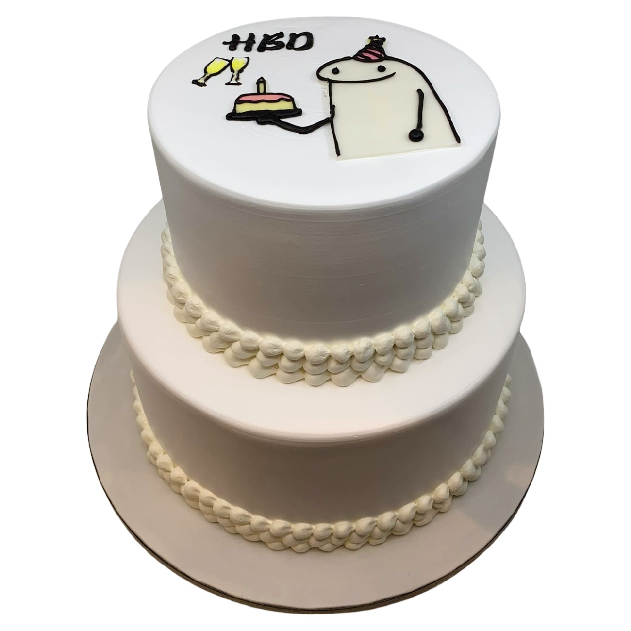 Minimalist Two-Tier Celebration Cake