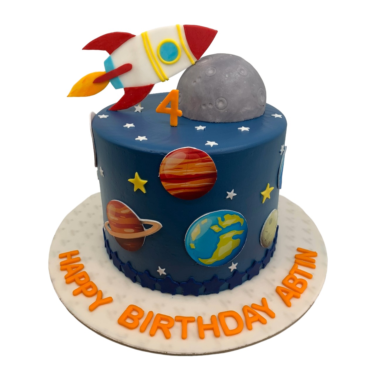 Outer Space Rocket Mission Cake