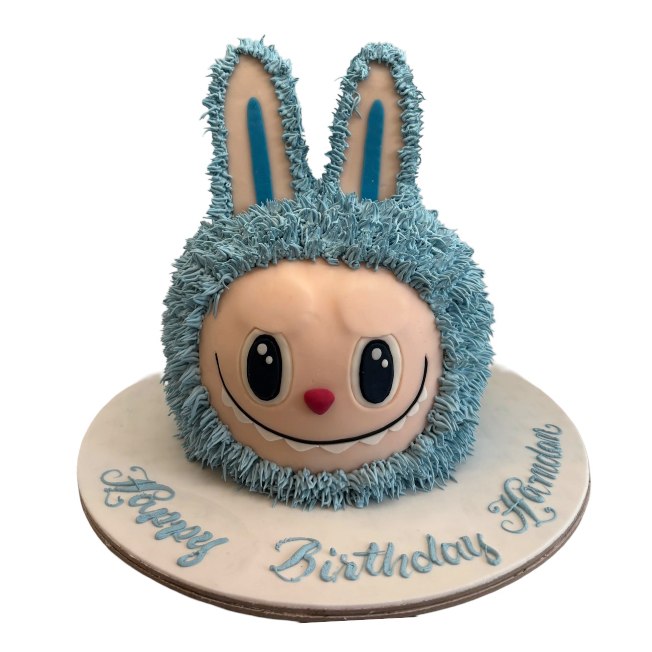 Playful Blue Bunny Character Cake