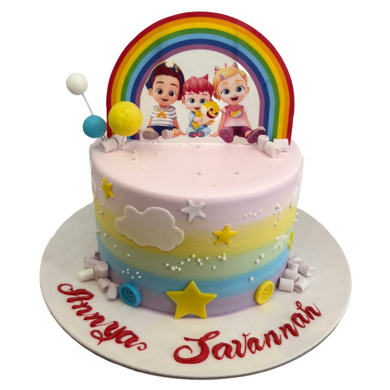 Rainbow Friends Playtime Cake
