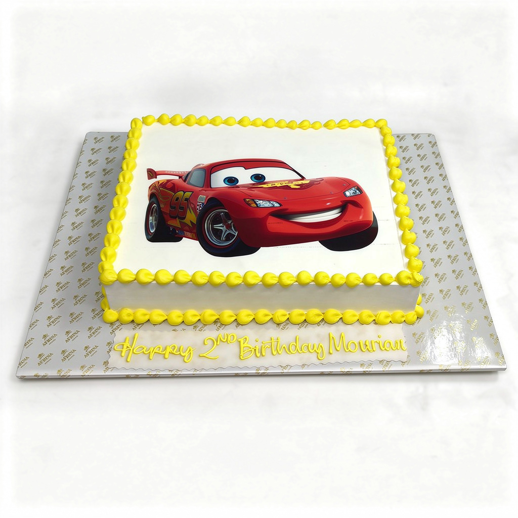 Recta Lightning McQueen Custom Photo Cake