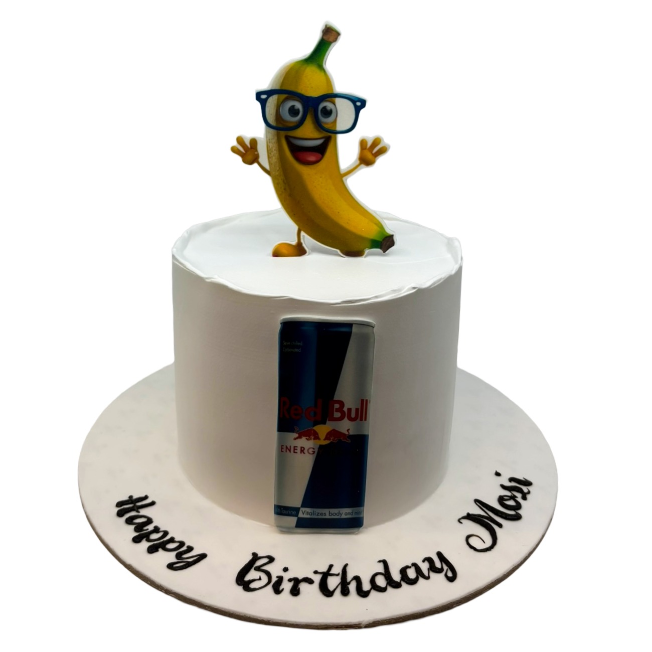 Red Bull & Banana Fun Character Cake