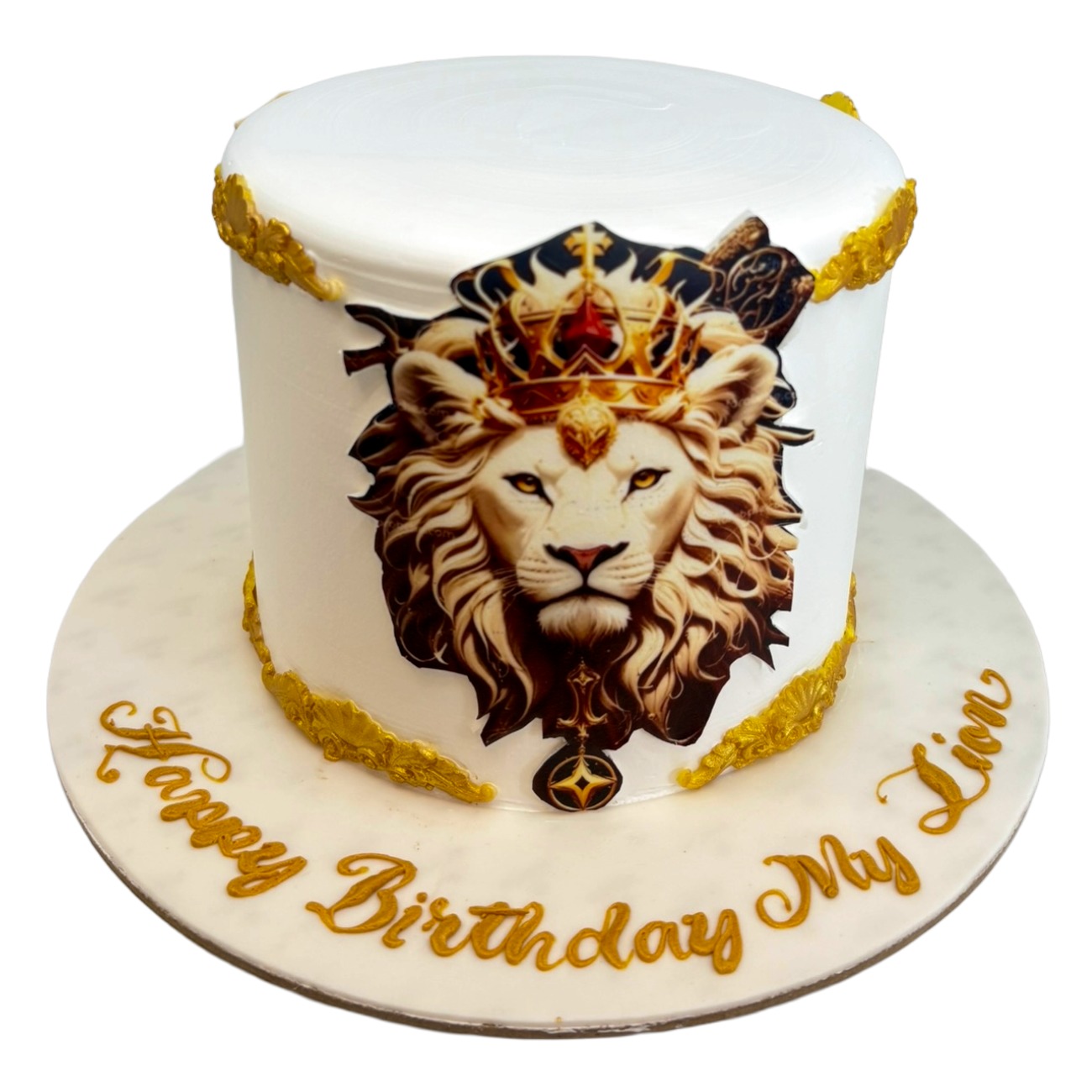 Royal Golden Lion King Cake