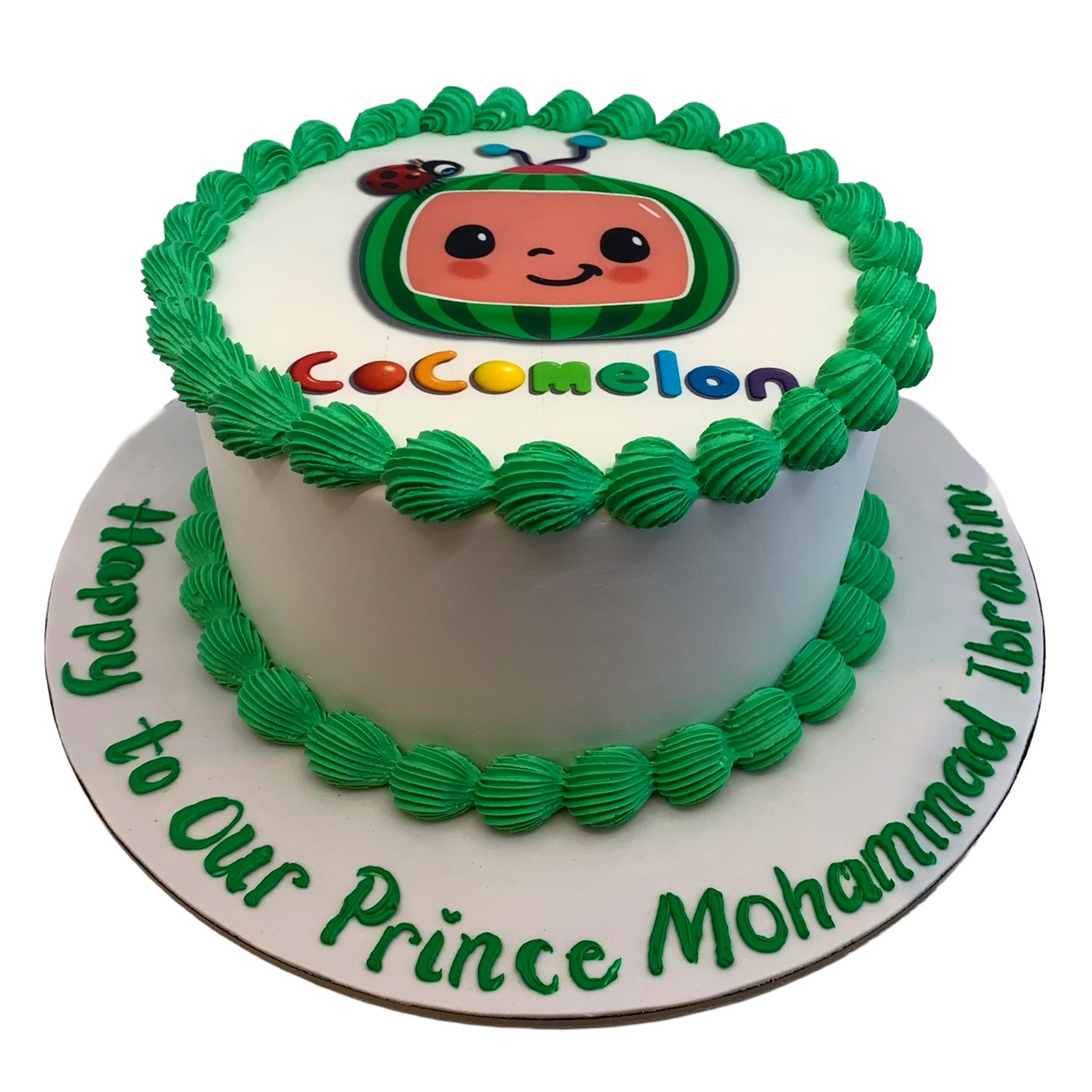 Simple Cocomelon Fun Character Cake