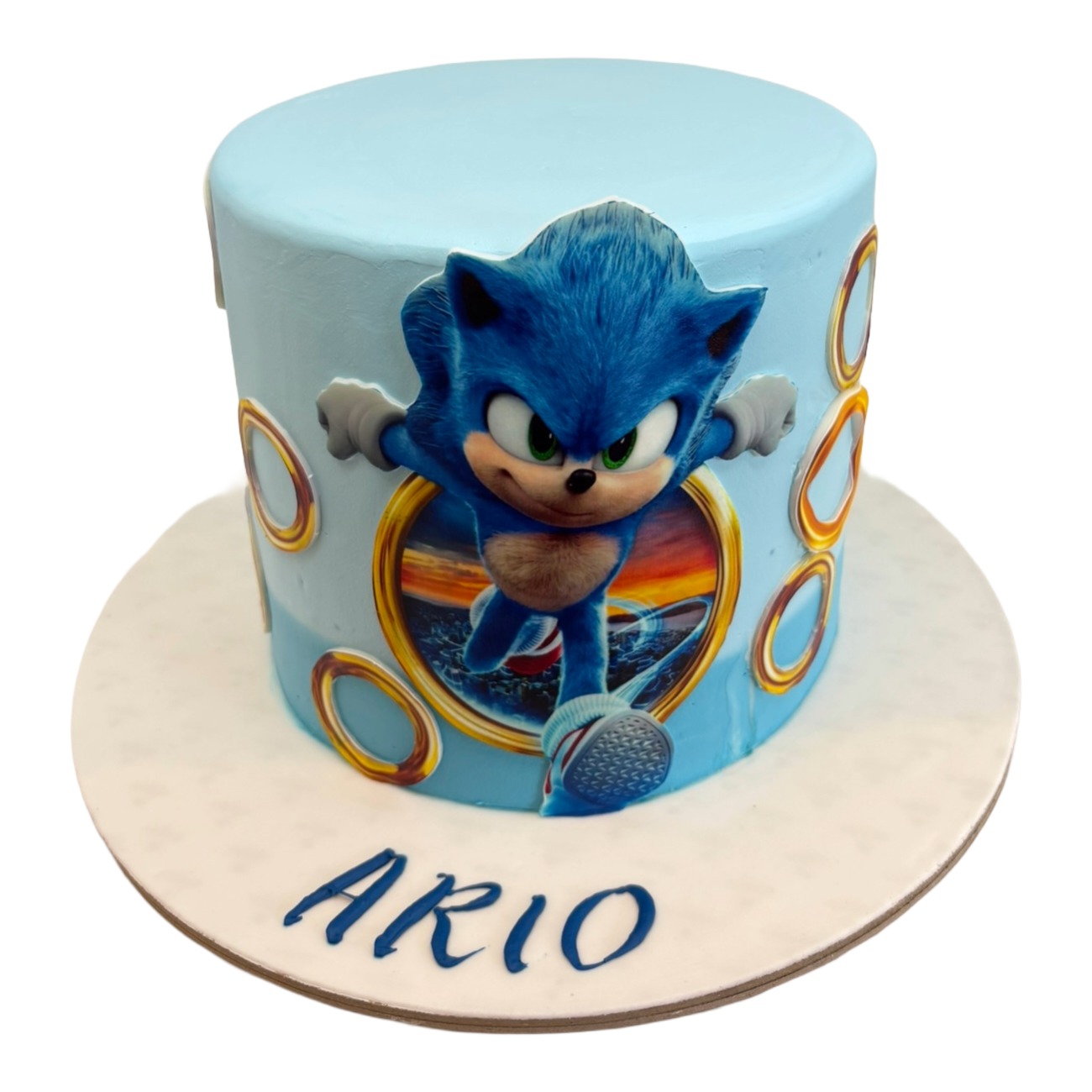 Sonic Speed Racer Cake