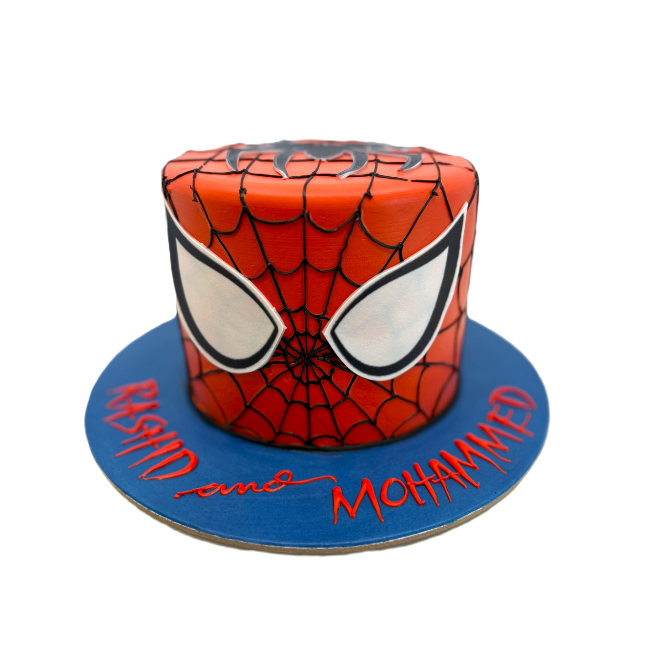 Spidey white Eye Web-Slinger Spiderman Cake
