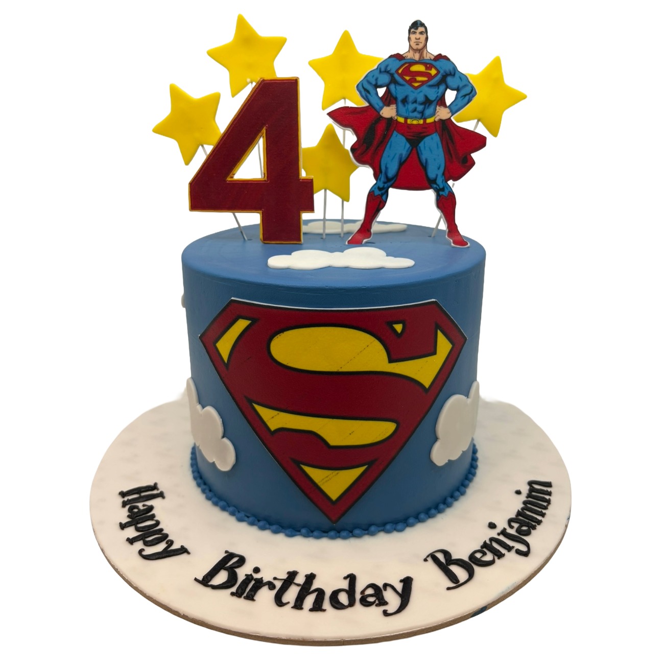 Superman Heroic Sky Blue Cake