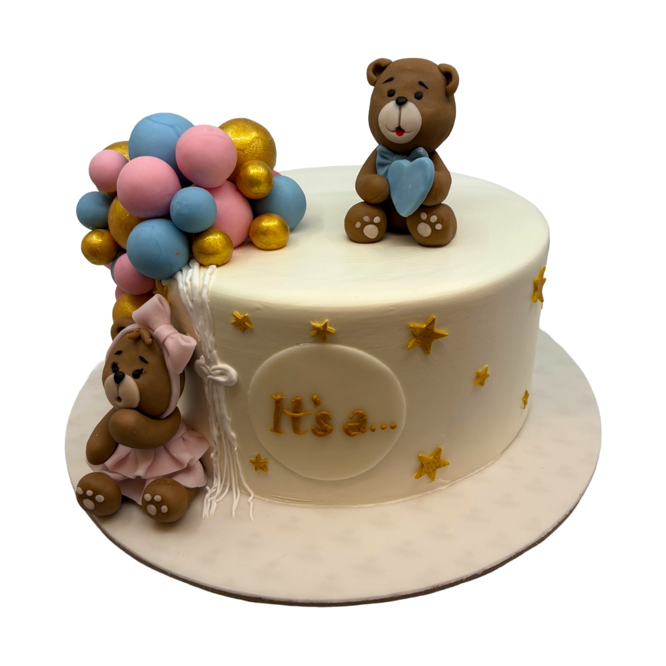 Teddy Bear Picnic Gender Reveal Celebration Cake
