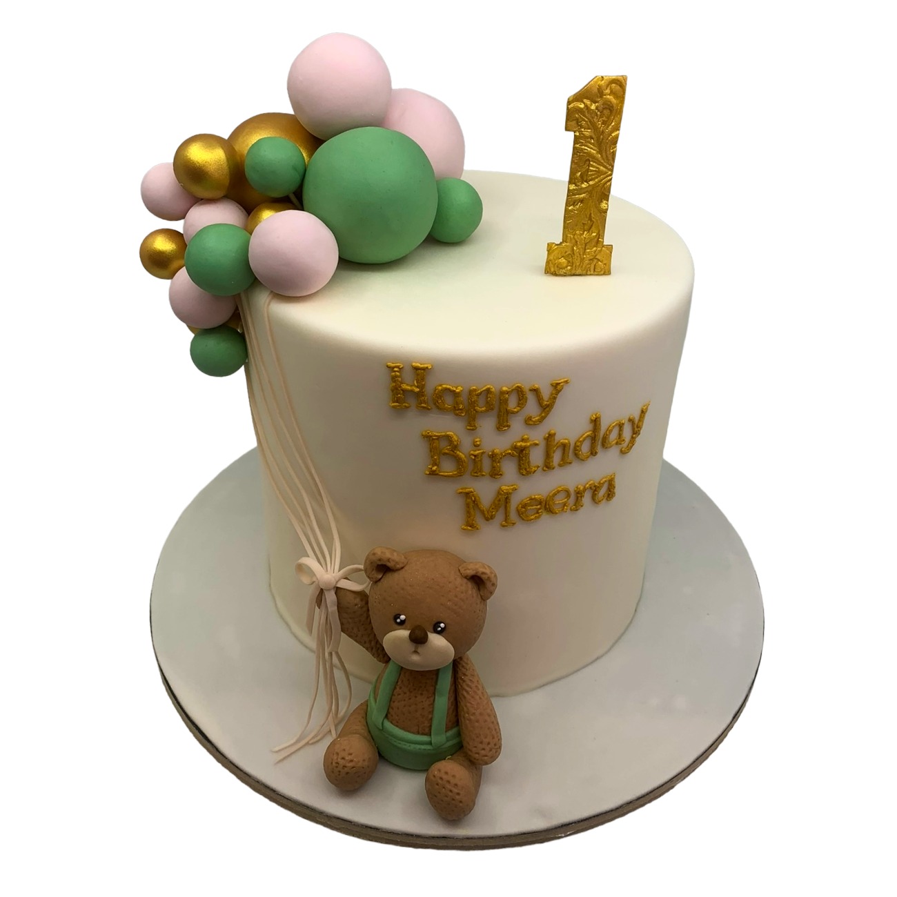 Teddy's Pastel Balloon Cake