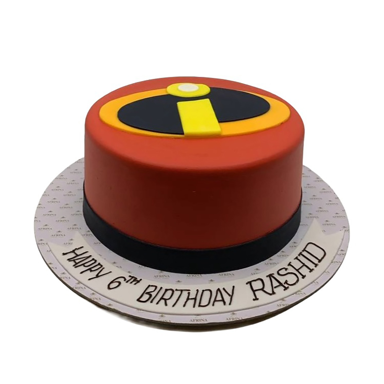 The Incredibles Superhero Logo Cake