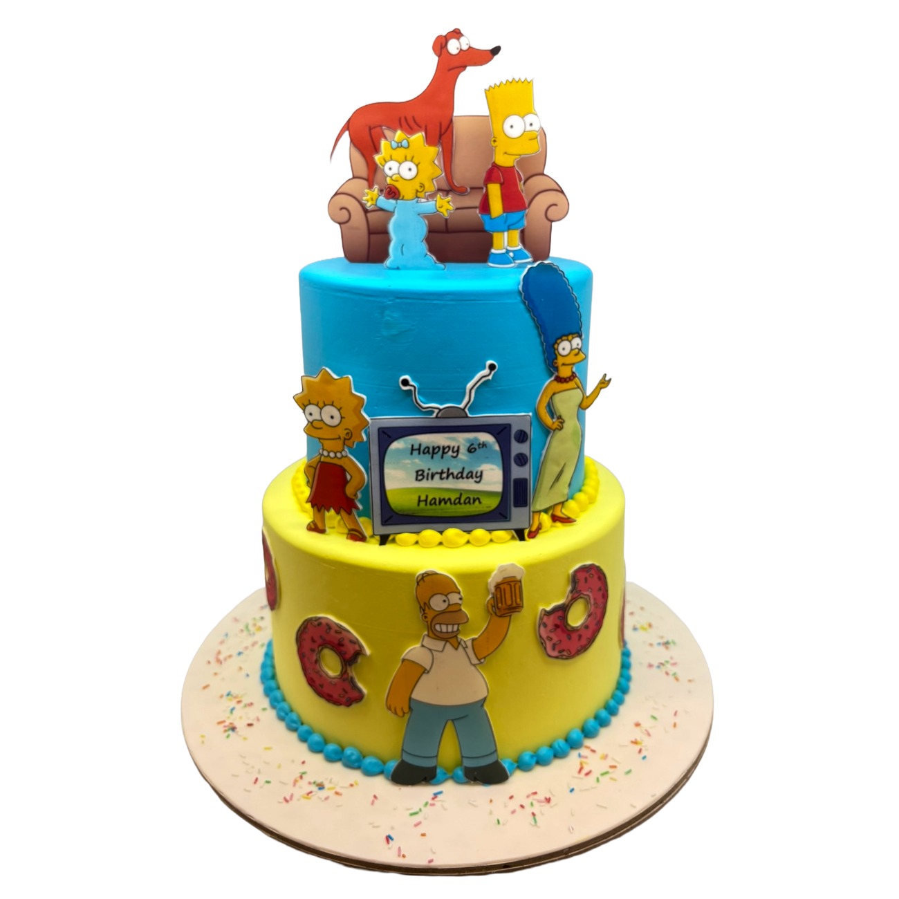 The Simpsons Family Fun Tiered Cake
