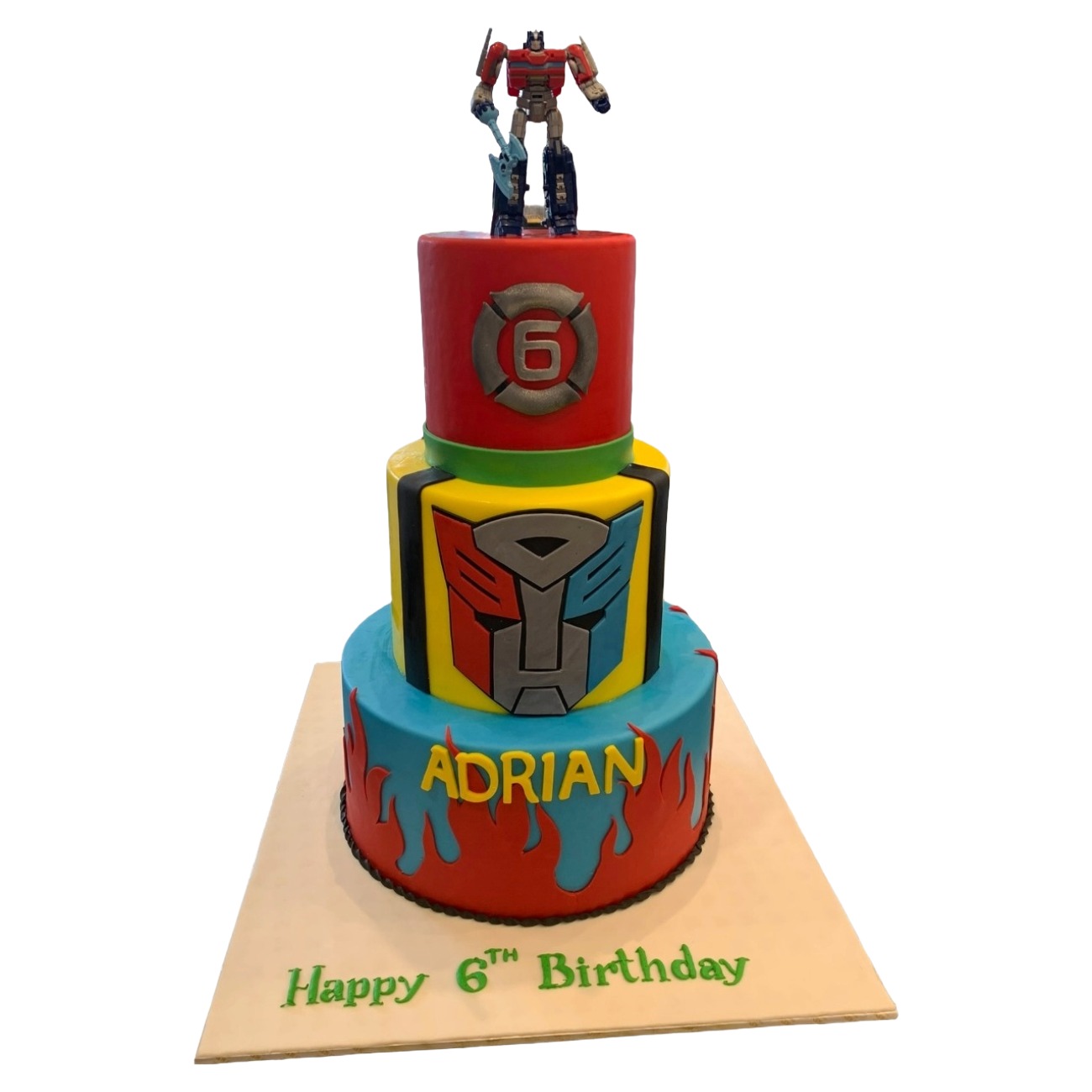 Transformers Optimus Prime 3-Tier Cake