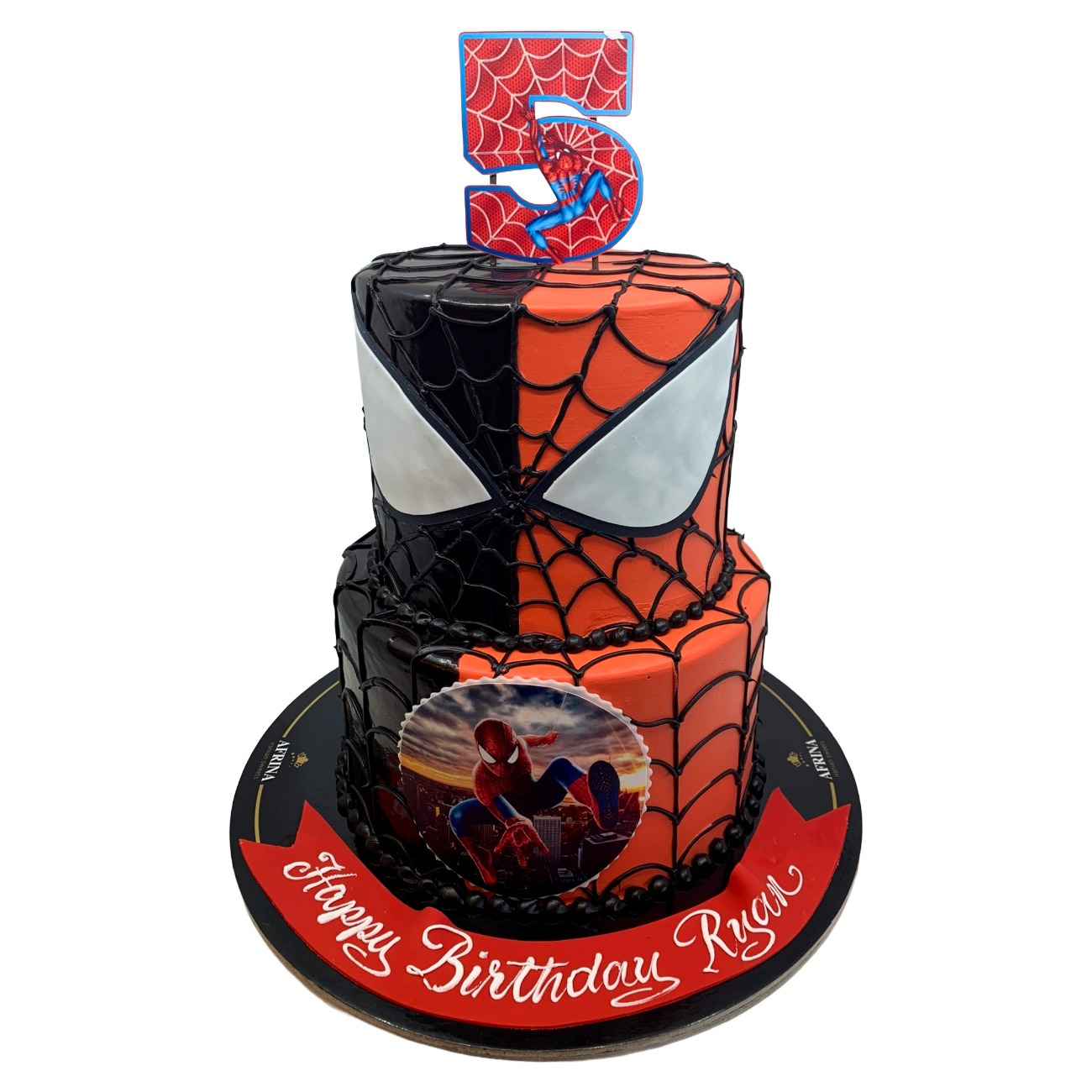 Ultimate Spider-Man Slinger web Two-Tier Cake