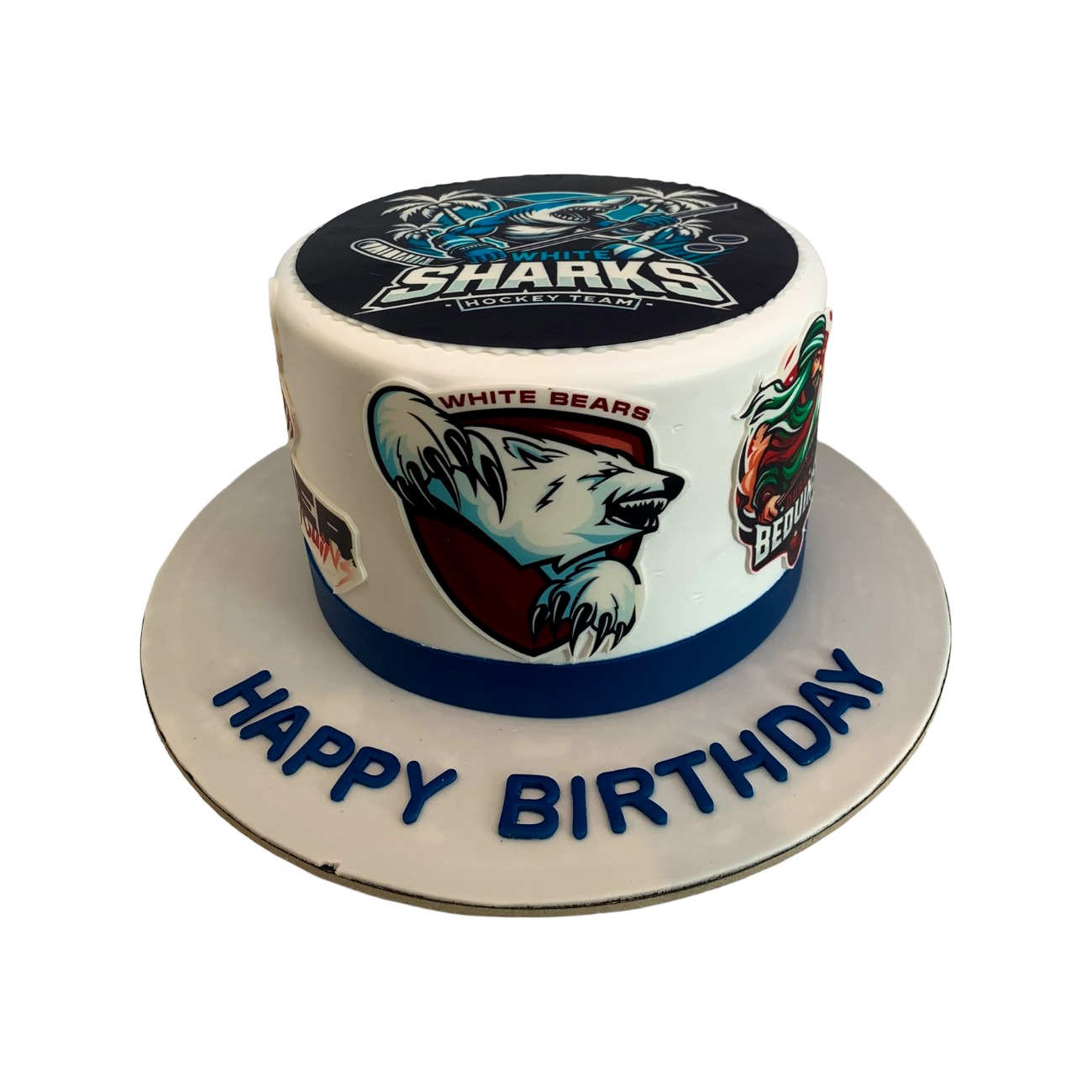 White Sharks Hockey Spirit Sports Cake
