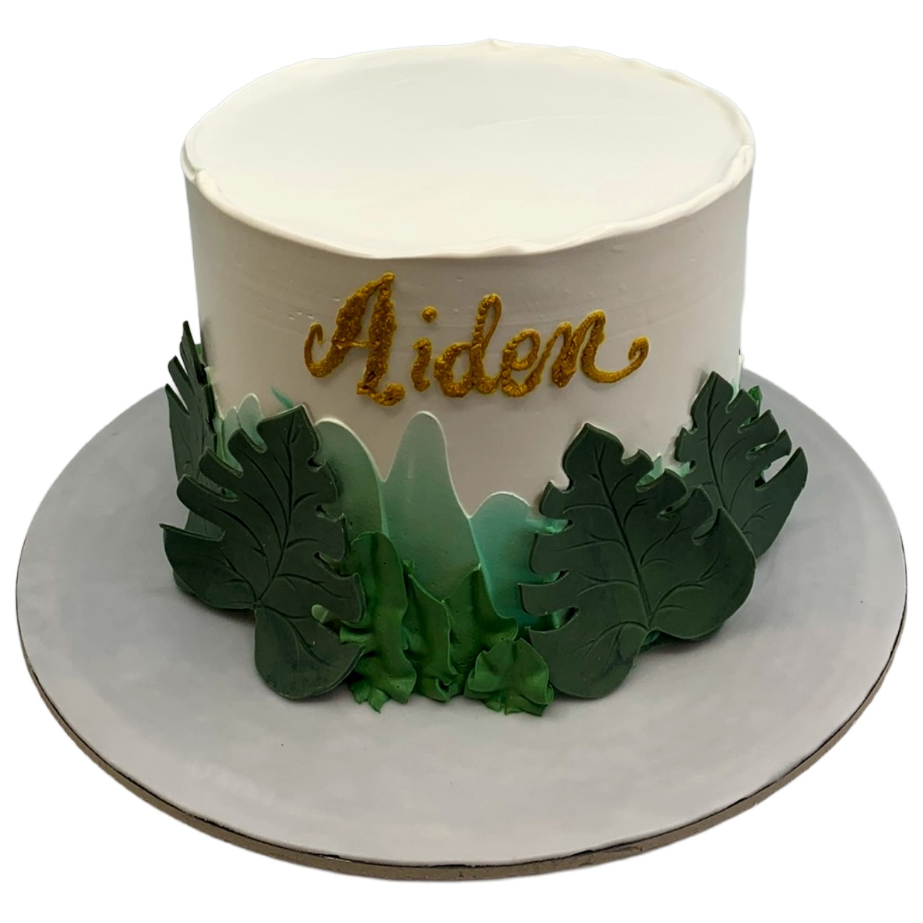 Wild Jungle Leaf Birthday Cake