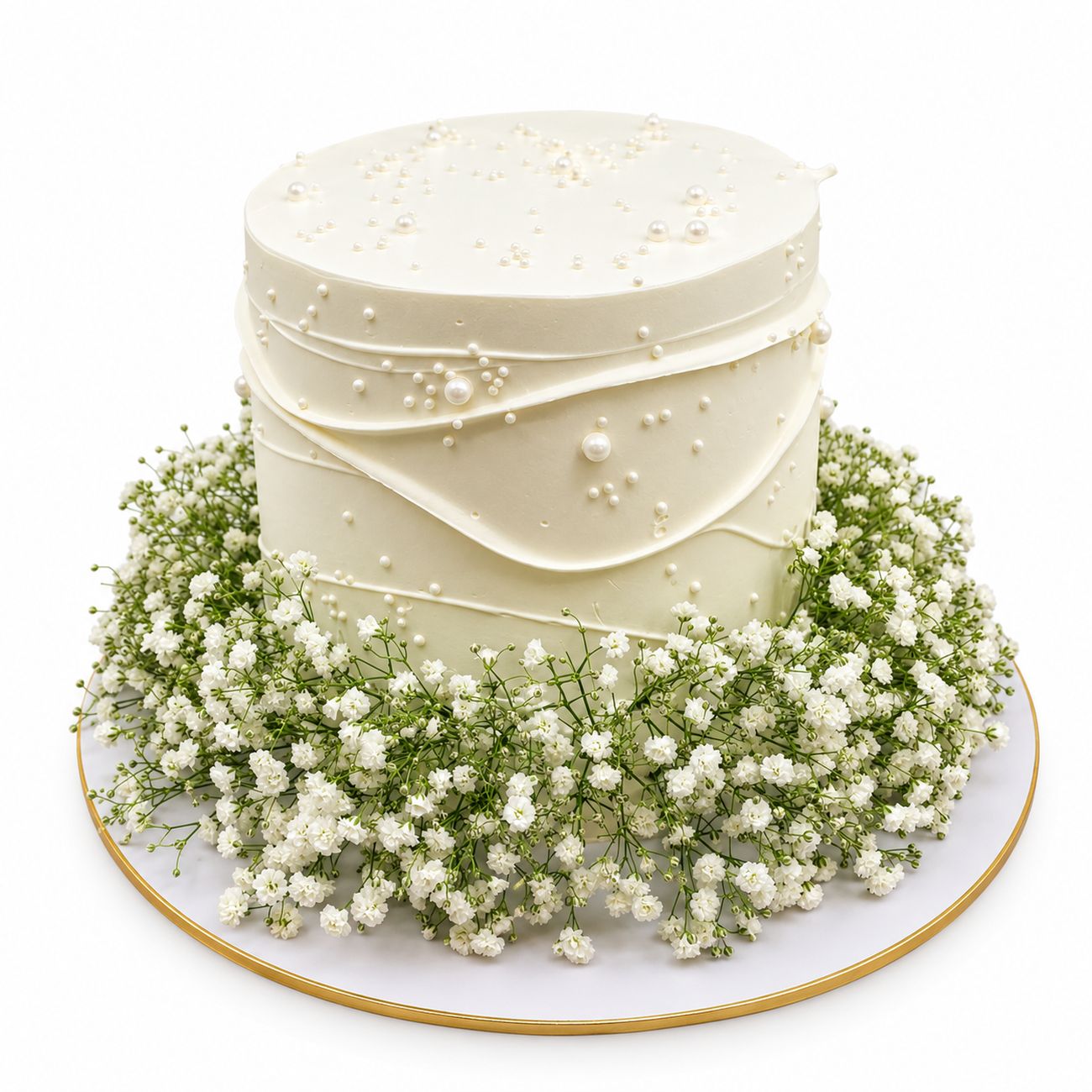 Pure White Baby breath Cake 2.0
