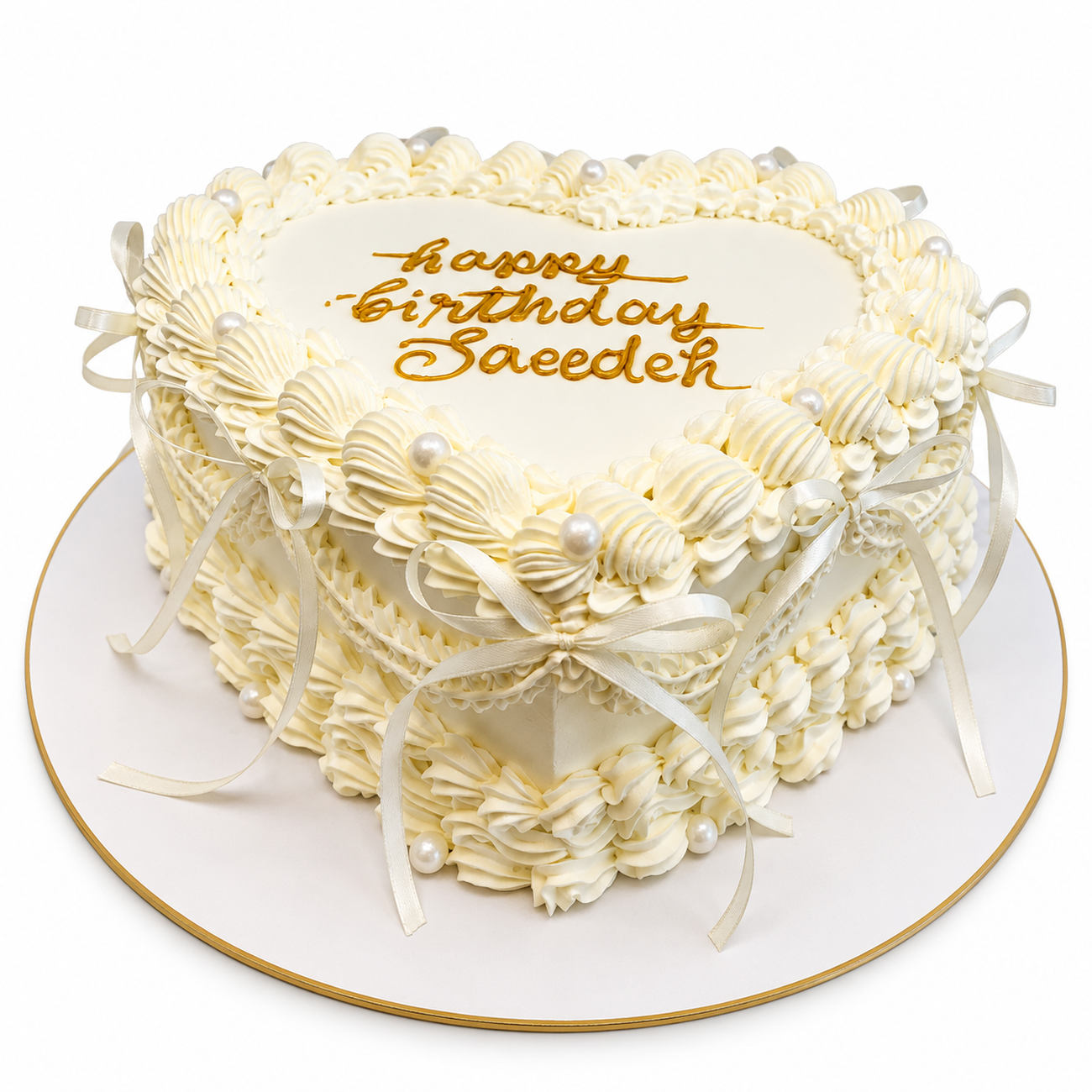 Saeedeh’s Victorian White Heart Cake