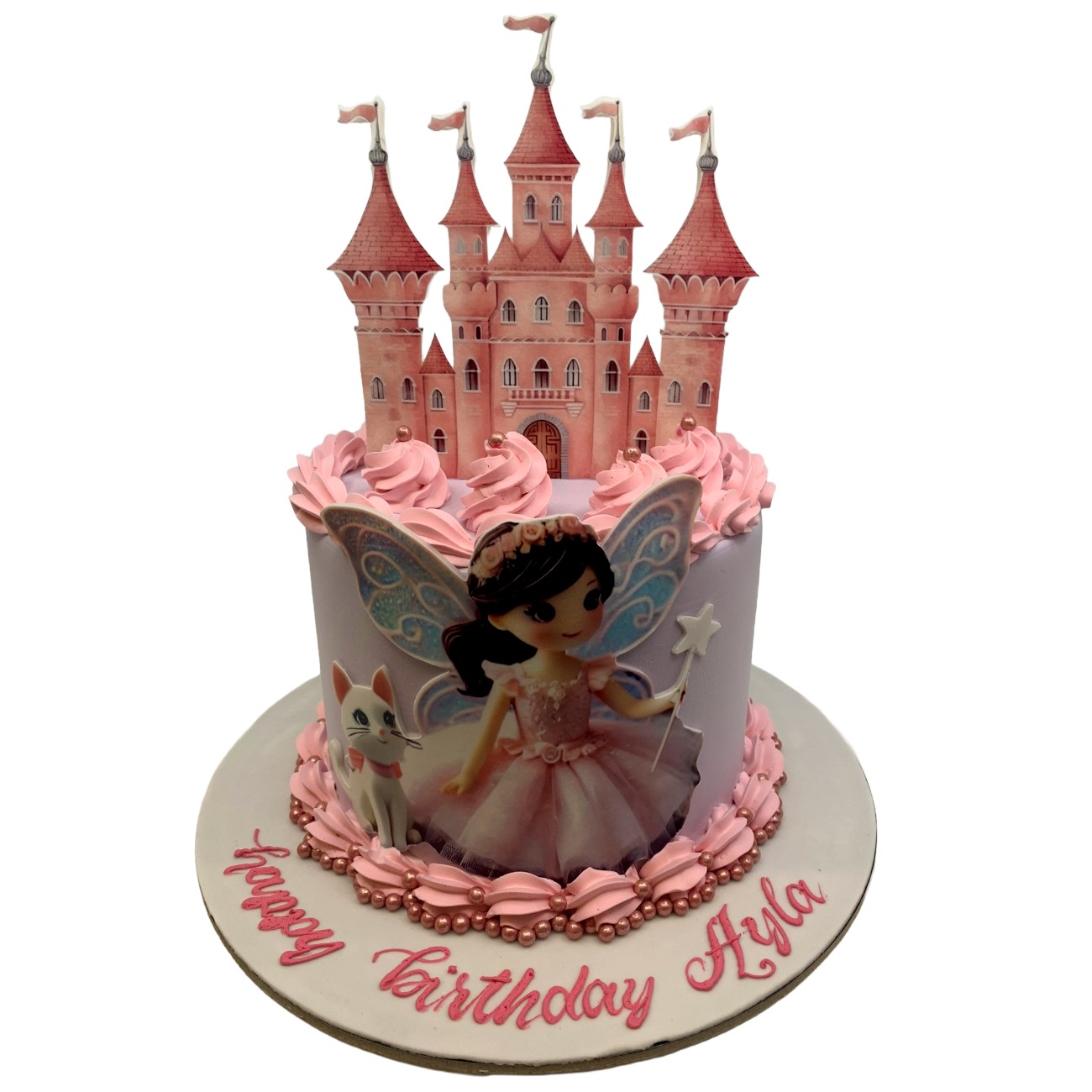 Pink Fairy Princess Castle Cake