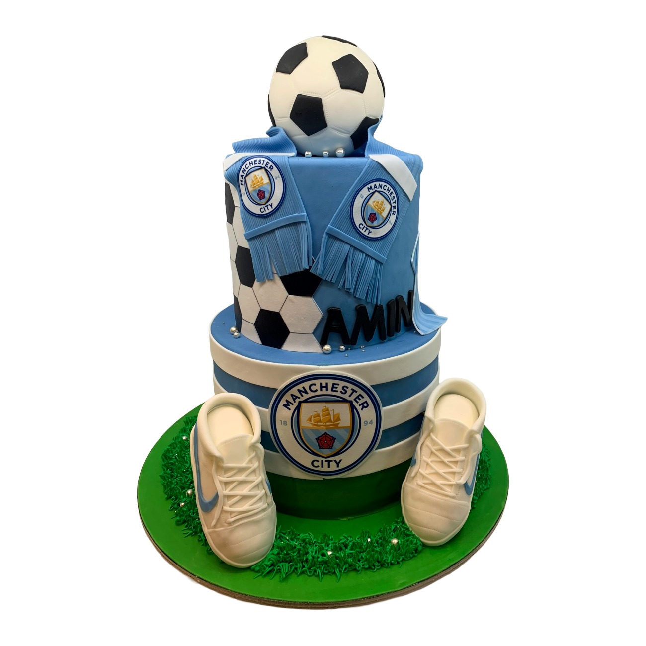 2-Tier Manchester City Celebration Cake