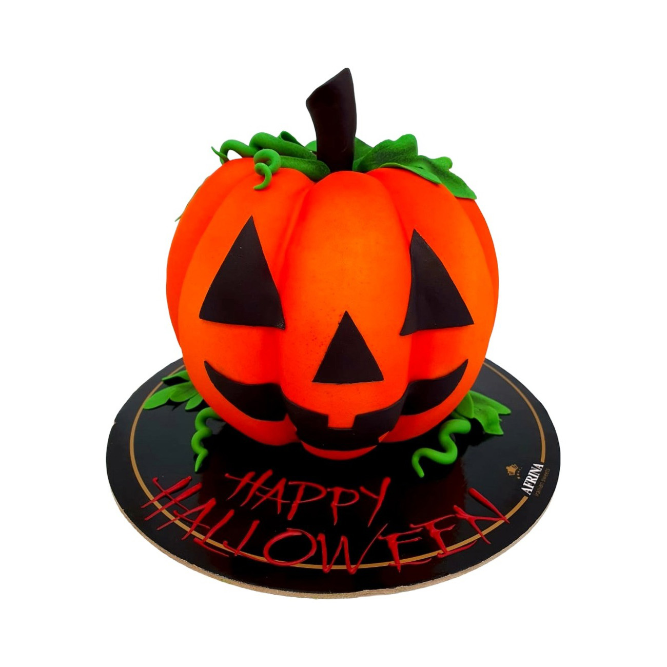 3D Jack-o’-Lantern Pumpkin Cake