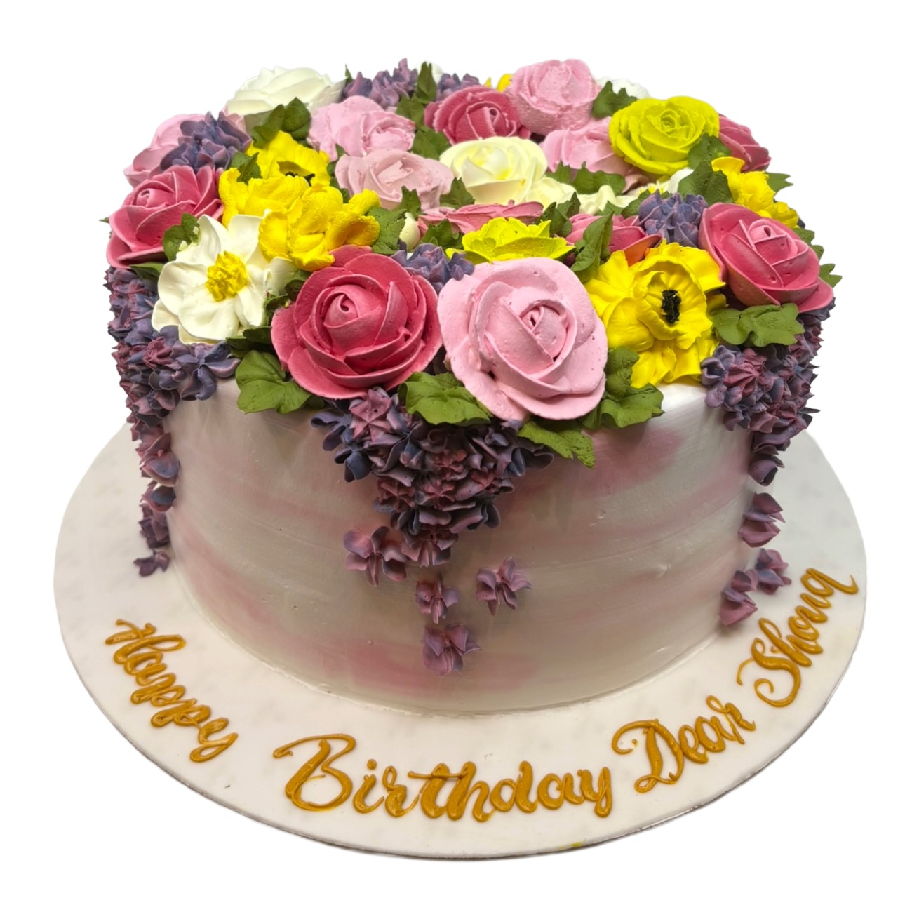 Blooming Cascade Birthday Cake