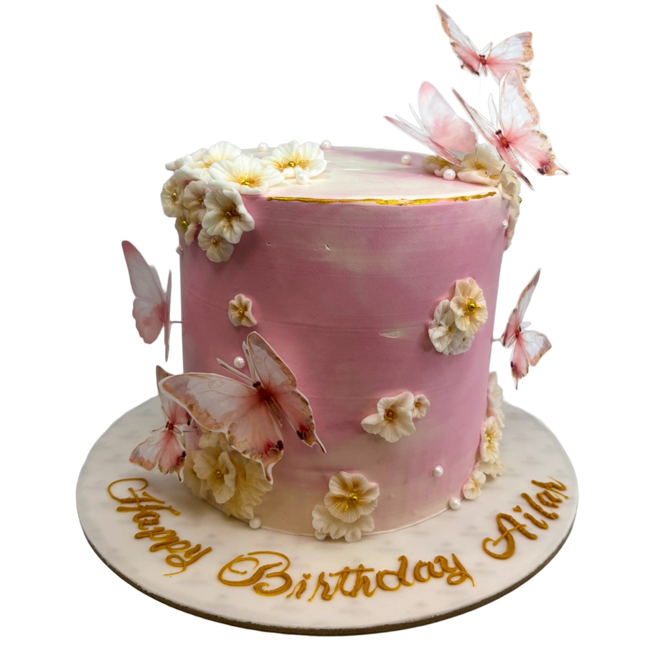 Blossom & Buttercream Butterfly Cake