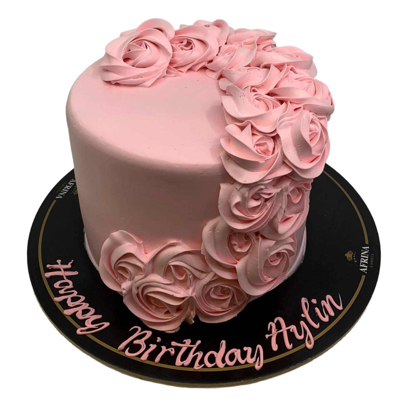 Blush Pink Rosette Cascade Cake