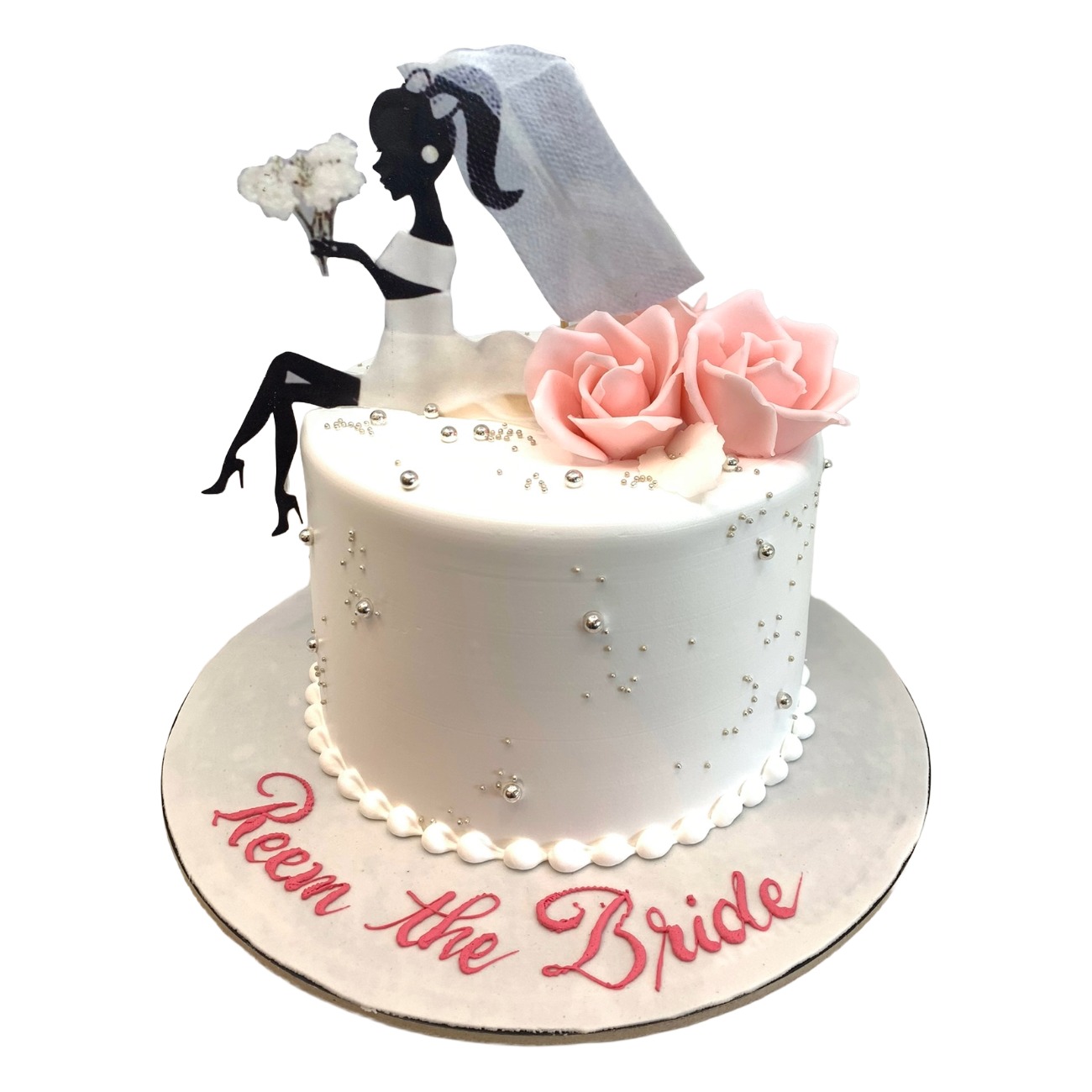 Bridal Blush Rose Cake