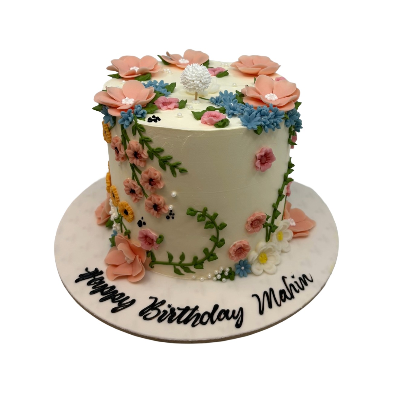 Cascading Spring Blossom Floral Cake
