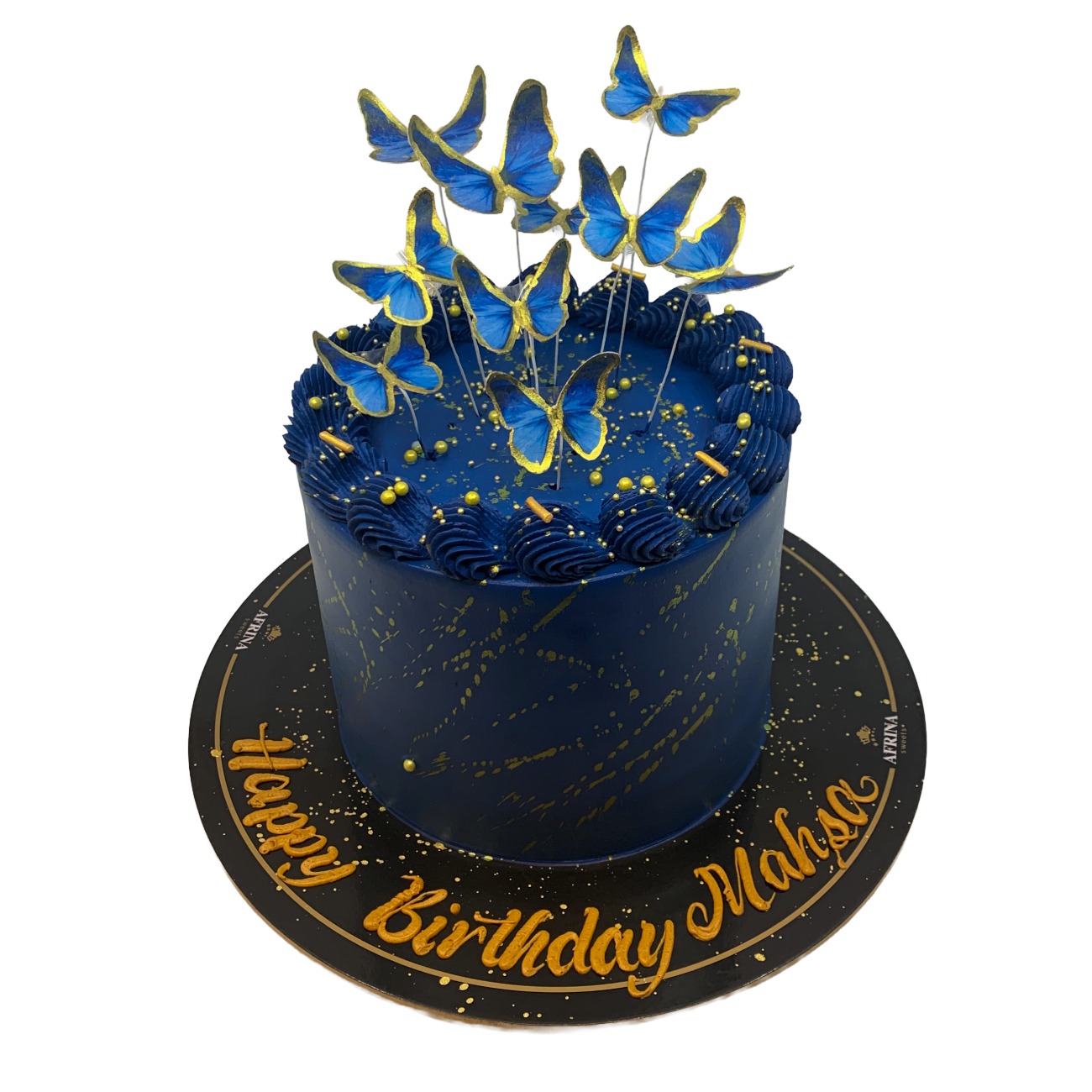 Celestial Midnight & Gold Cake