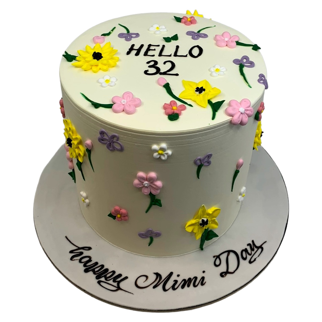 Charming Garden Floral Birthday Cake