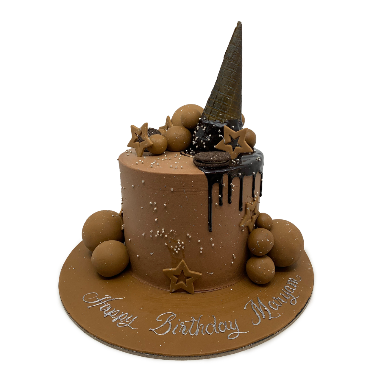 Chocolate Star Chocolate Drip Cake