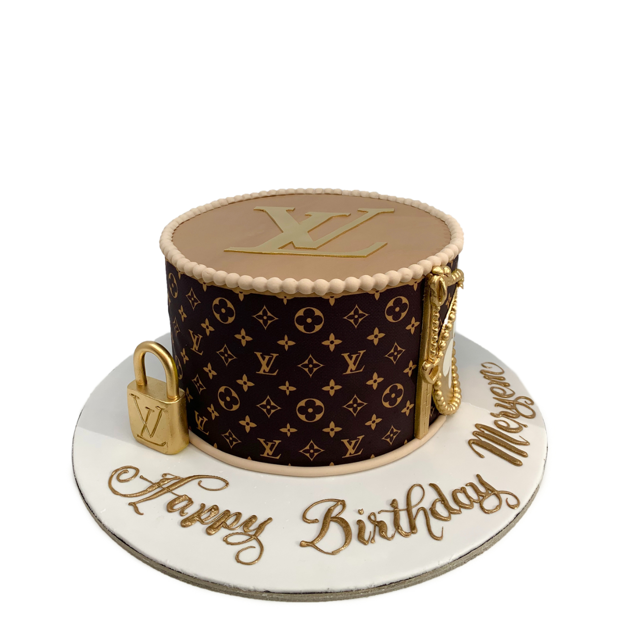 Classic Monogram Trunk Cake