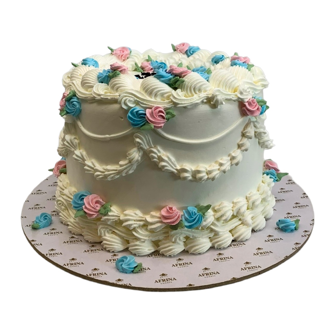 Classic Pastel Rosette Lambeth Vintage Cake