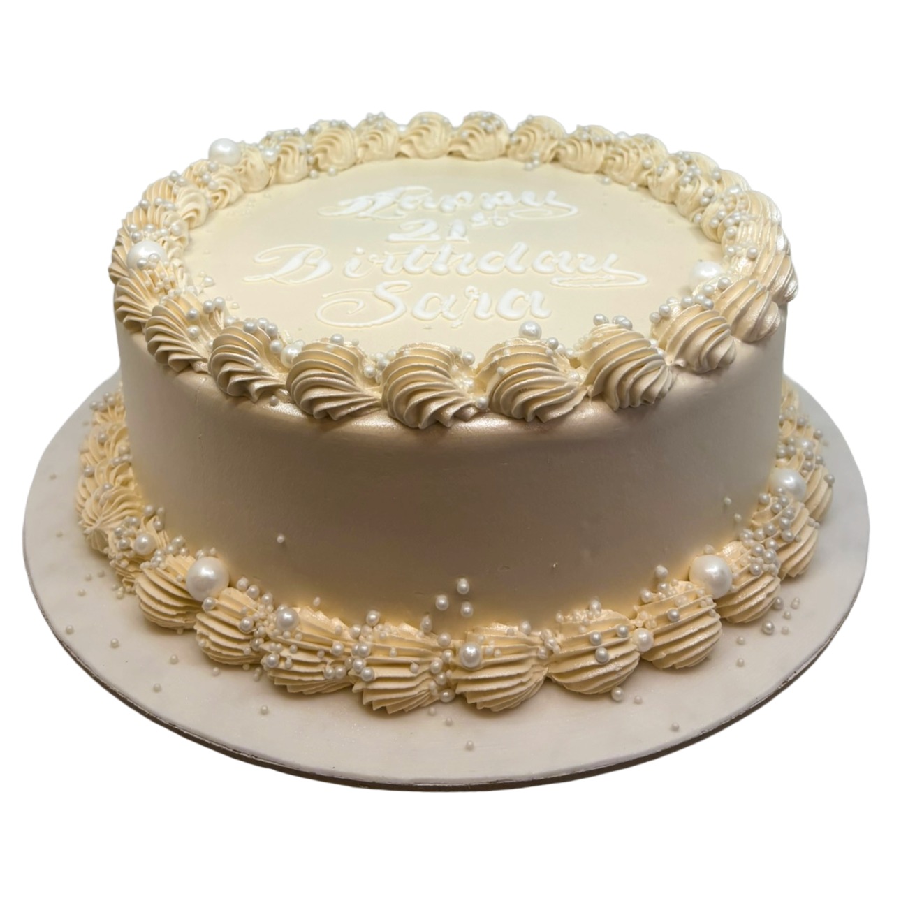 Classic Pearl Rosette Cake