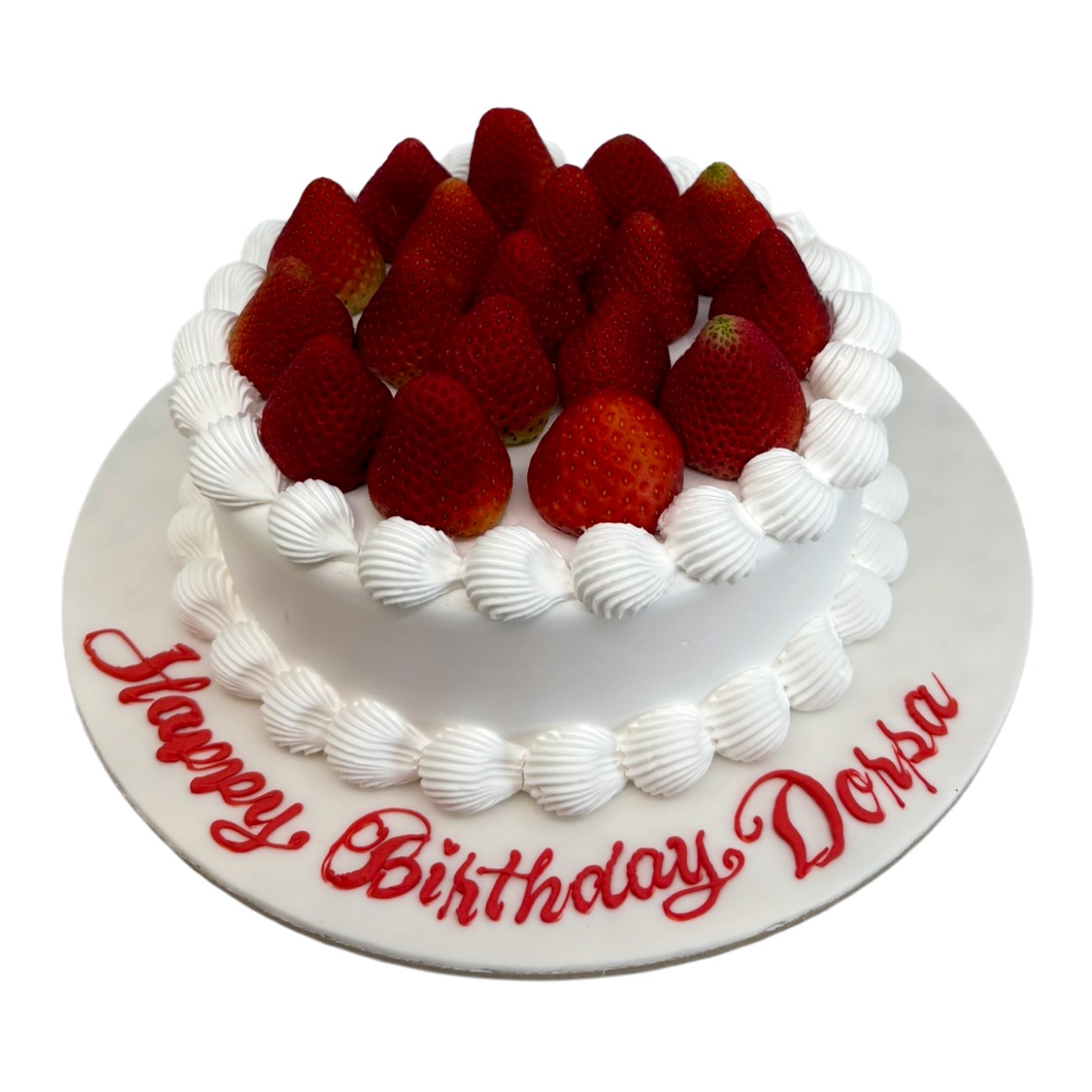 Classic Strawberry Overload Cream Cake