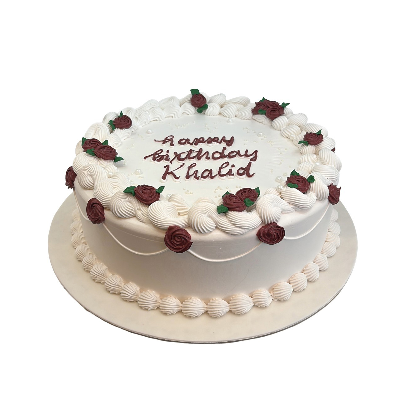 Classic and Elegant Crimson Rose Cake