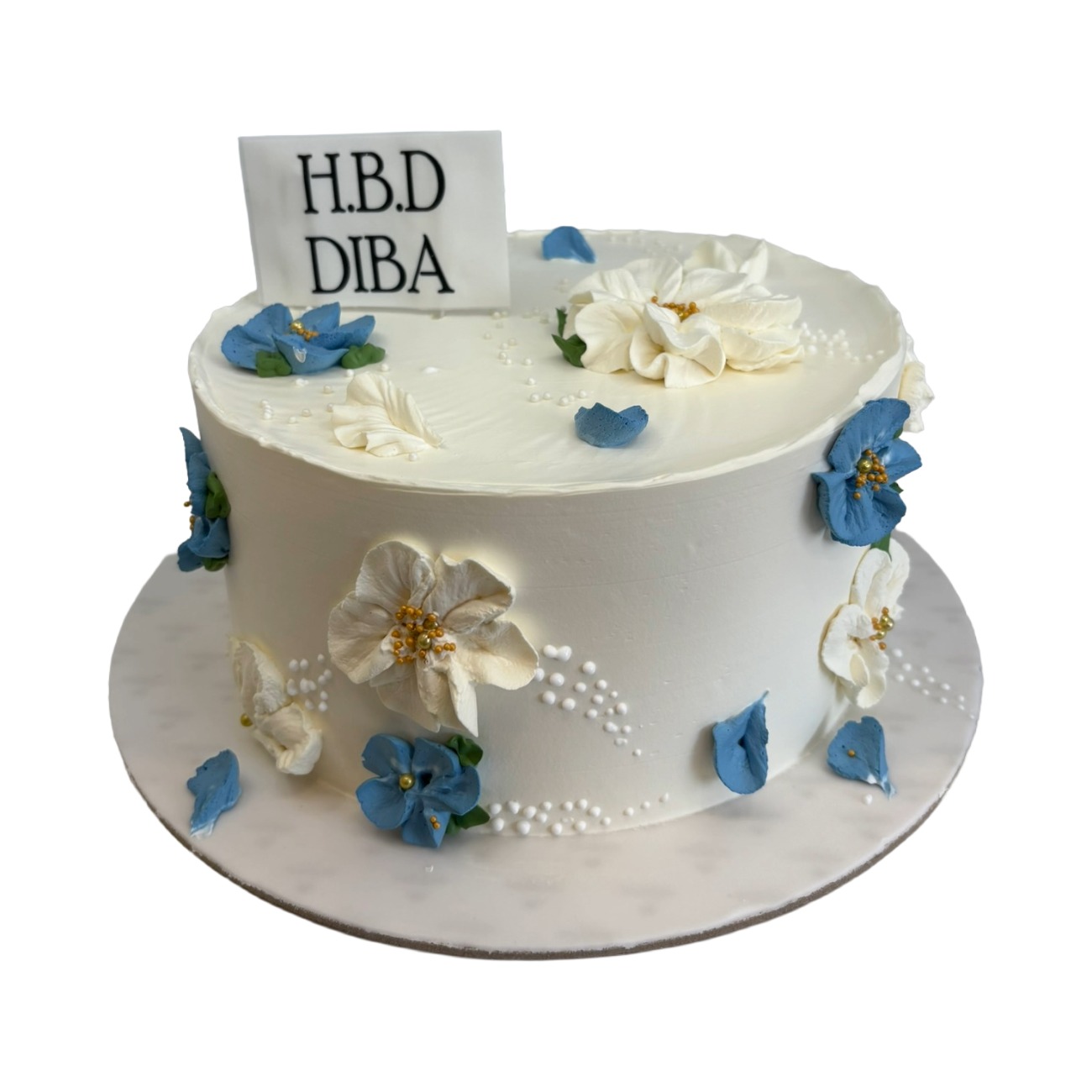 Coastal Breeze Floral Cake