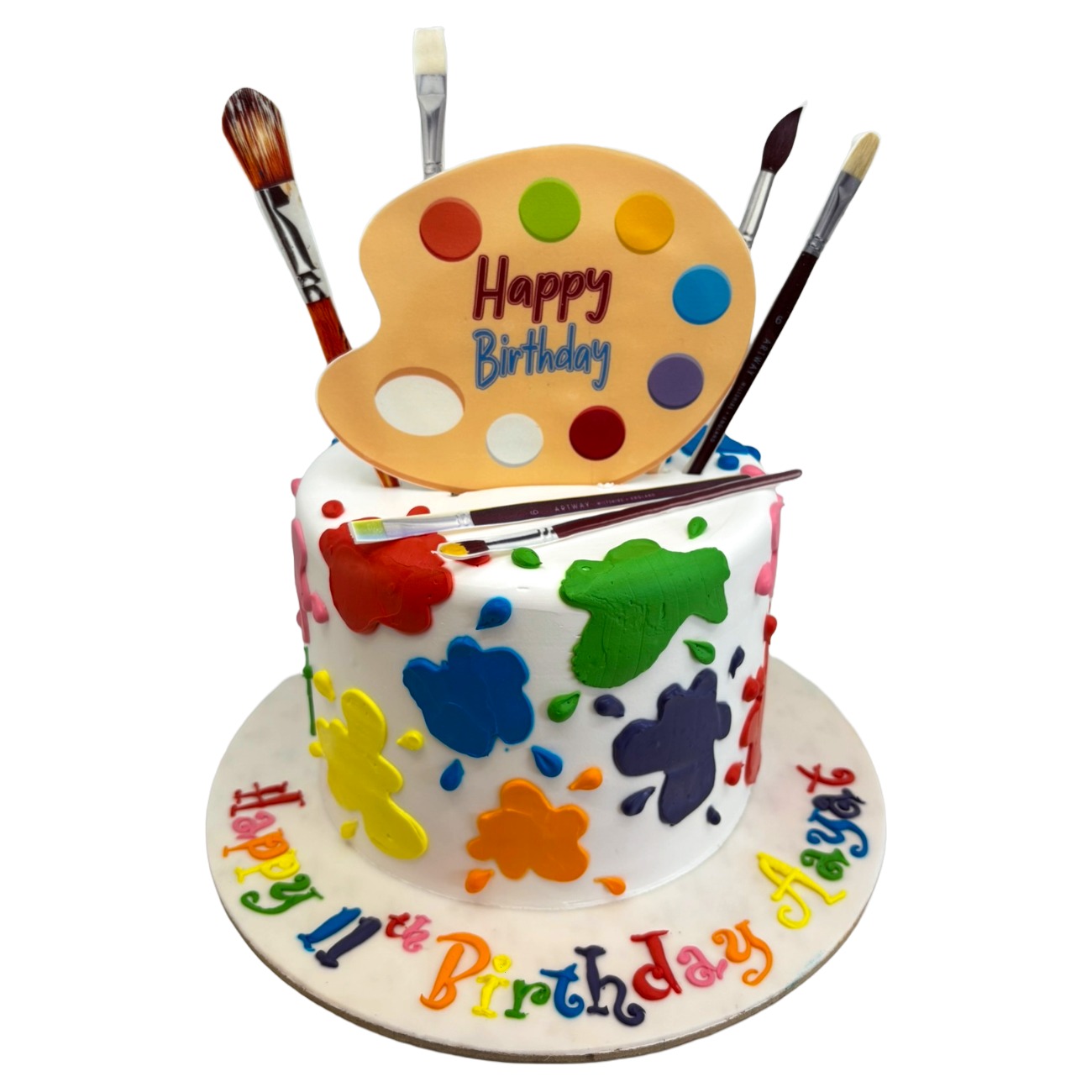 Colourful Artist Palette Birthday Cake